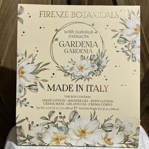 NIB Firenze Botanicals Gardenia Hand & Body Lotion & Shower Gel Made in Italy